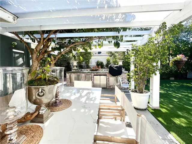 a view of an outdoor space with seating area