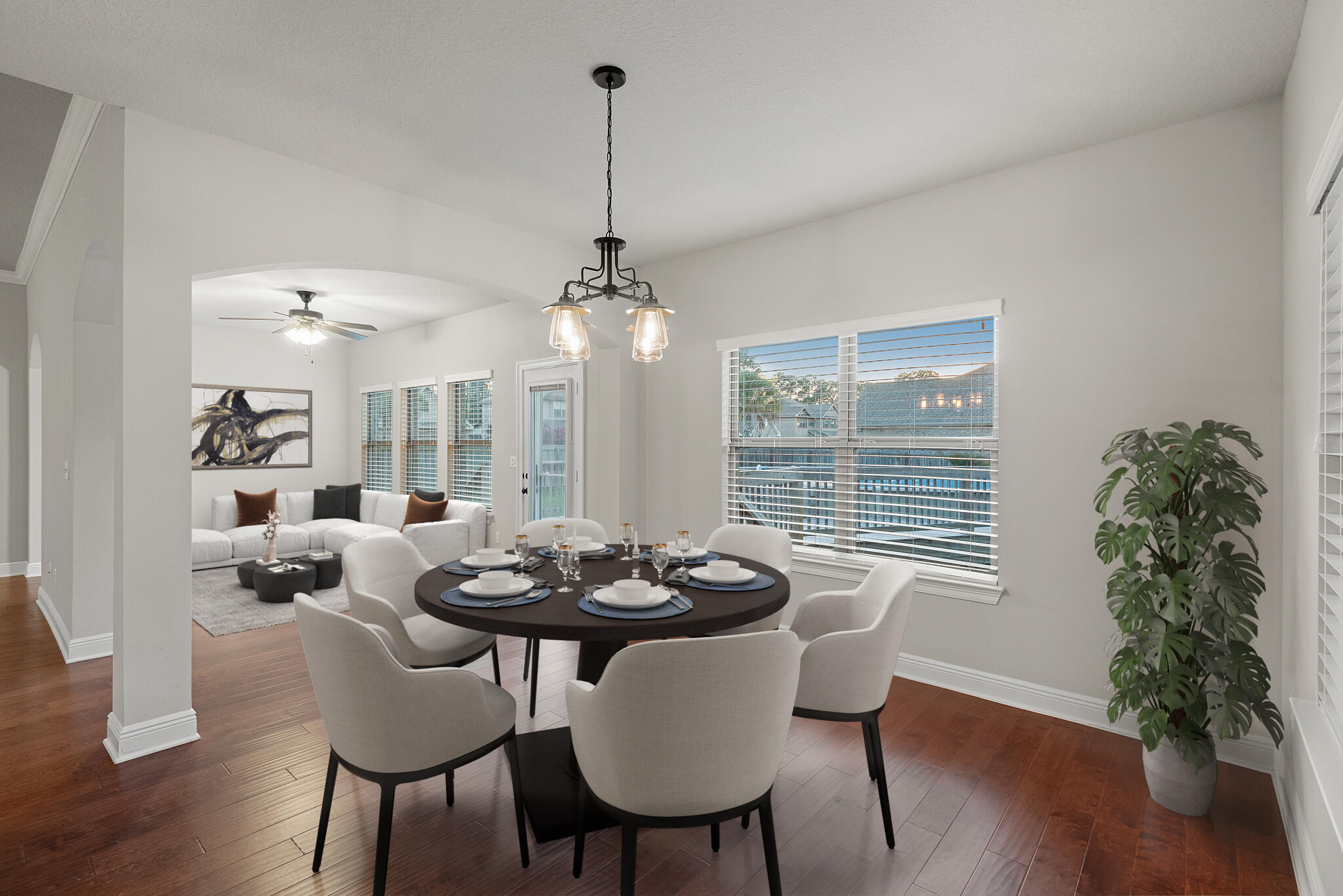 399 Old Ferry Road Santa Rosa Beach, FL 32459 - Photo 18 of 51 a dining room with furniture window and wooden floor