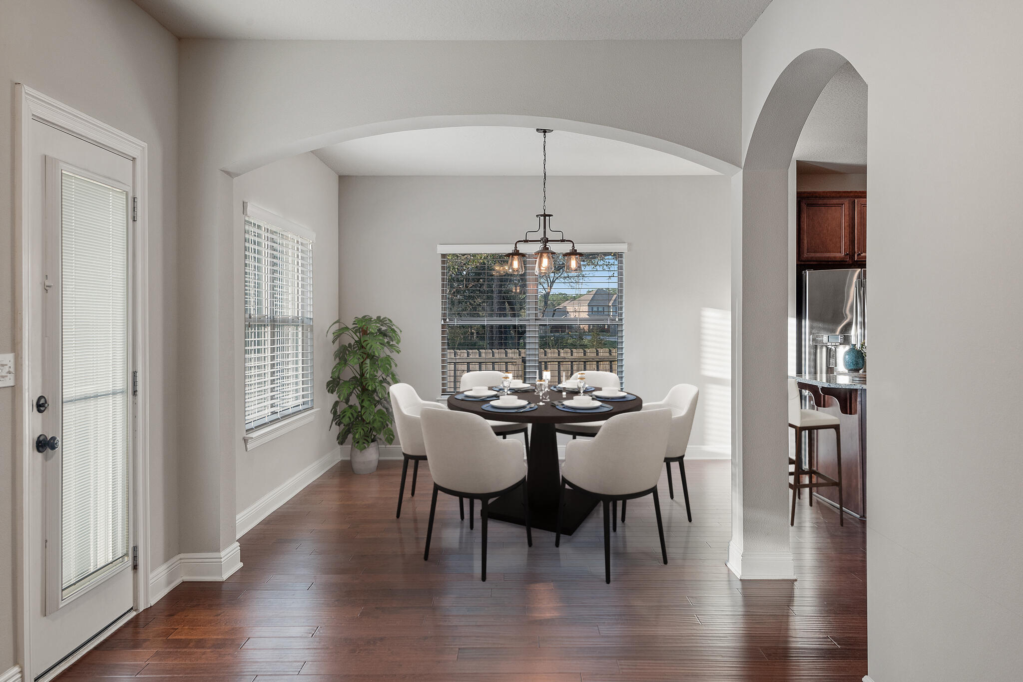 399 Old Ferry Road Santa Rosa Beach, FL 32459 - Photo 20 of 51 a view of a dining room with furniture window and wooden floor