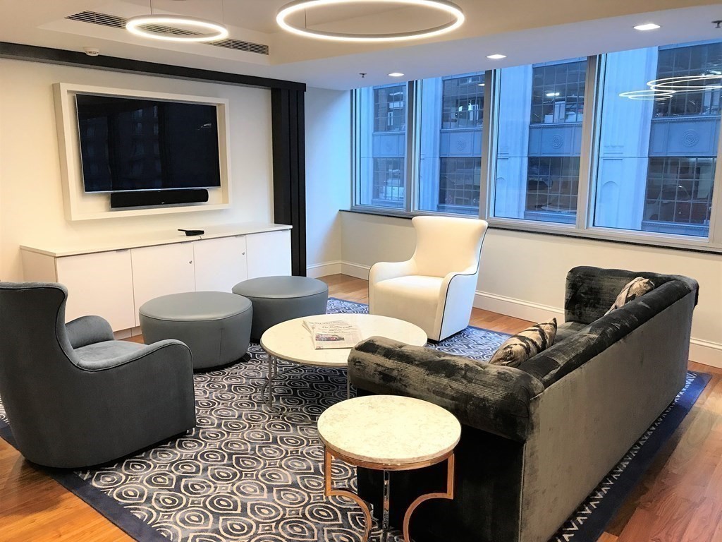 1 Charles Street South, Unit 807 Boston, MA 02116 - Photo 18 of 28 a living room with furniture and a flat screen tv