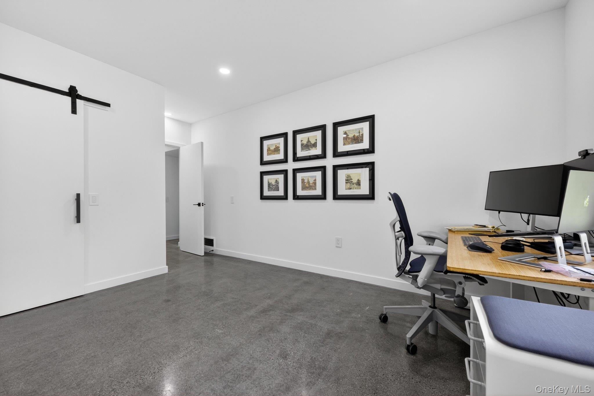 739 Old Post Road New Paltz, NY 12561 - Photo 7 of 47 Recessed lighting and white walls create a bright workspace