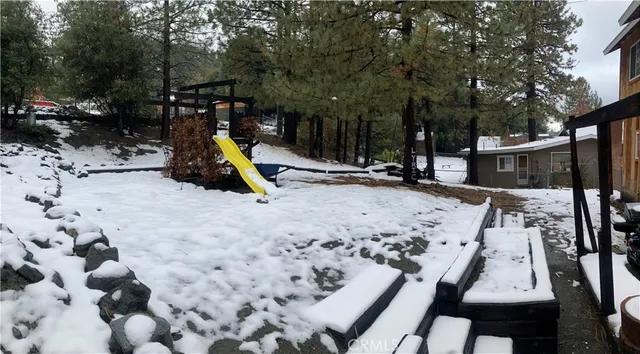 a view of outdoor space with seating