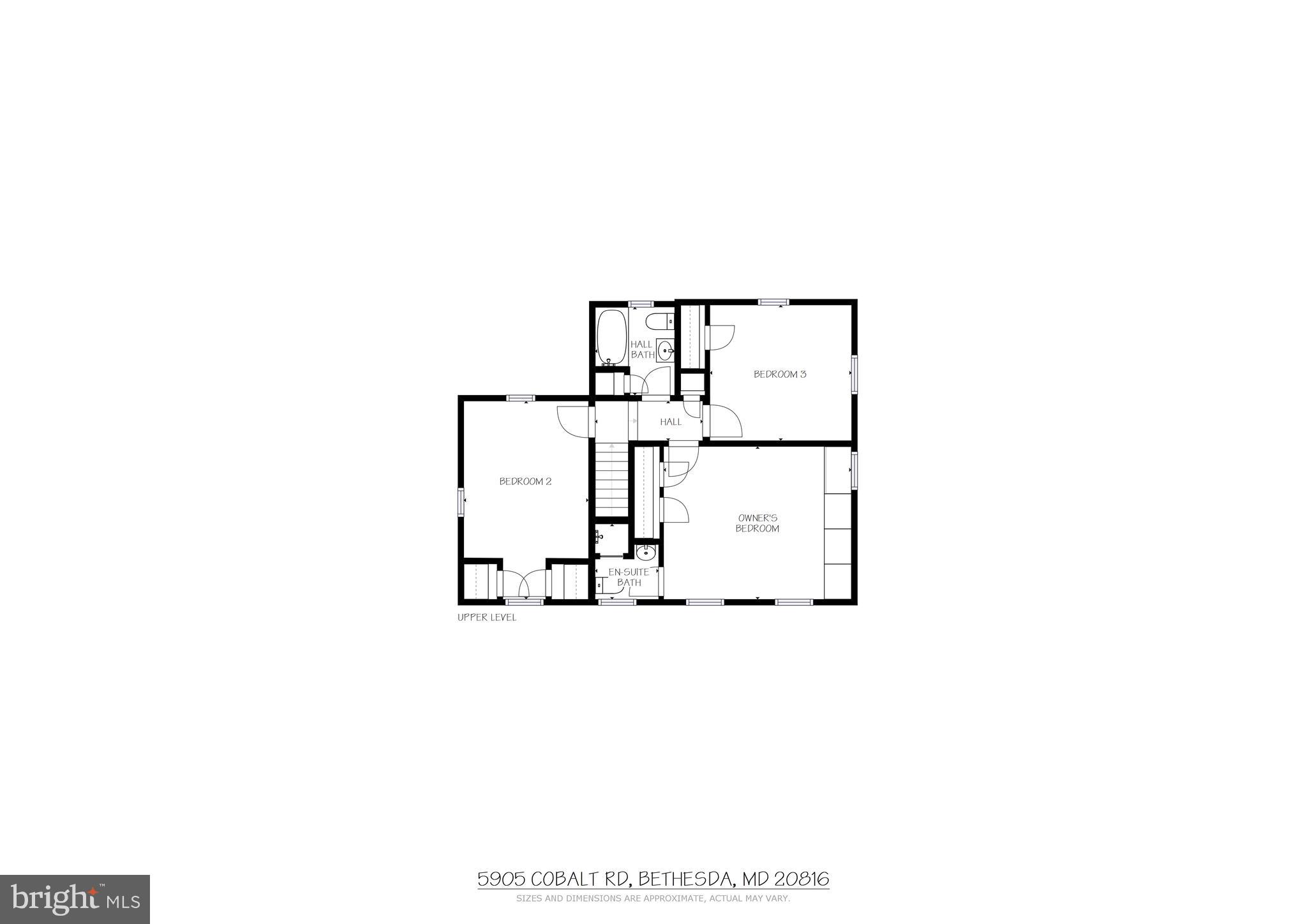 5905 Cobalt Road Bethesda, MD 20816 - Photo 25 of 26 Floor Plan - Upper Level