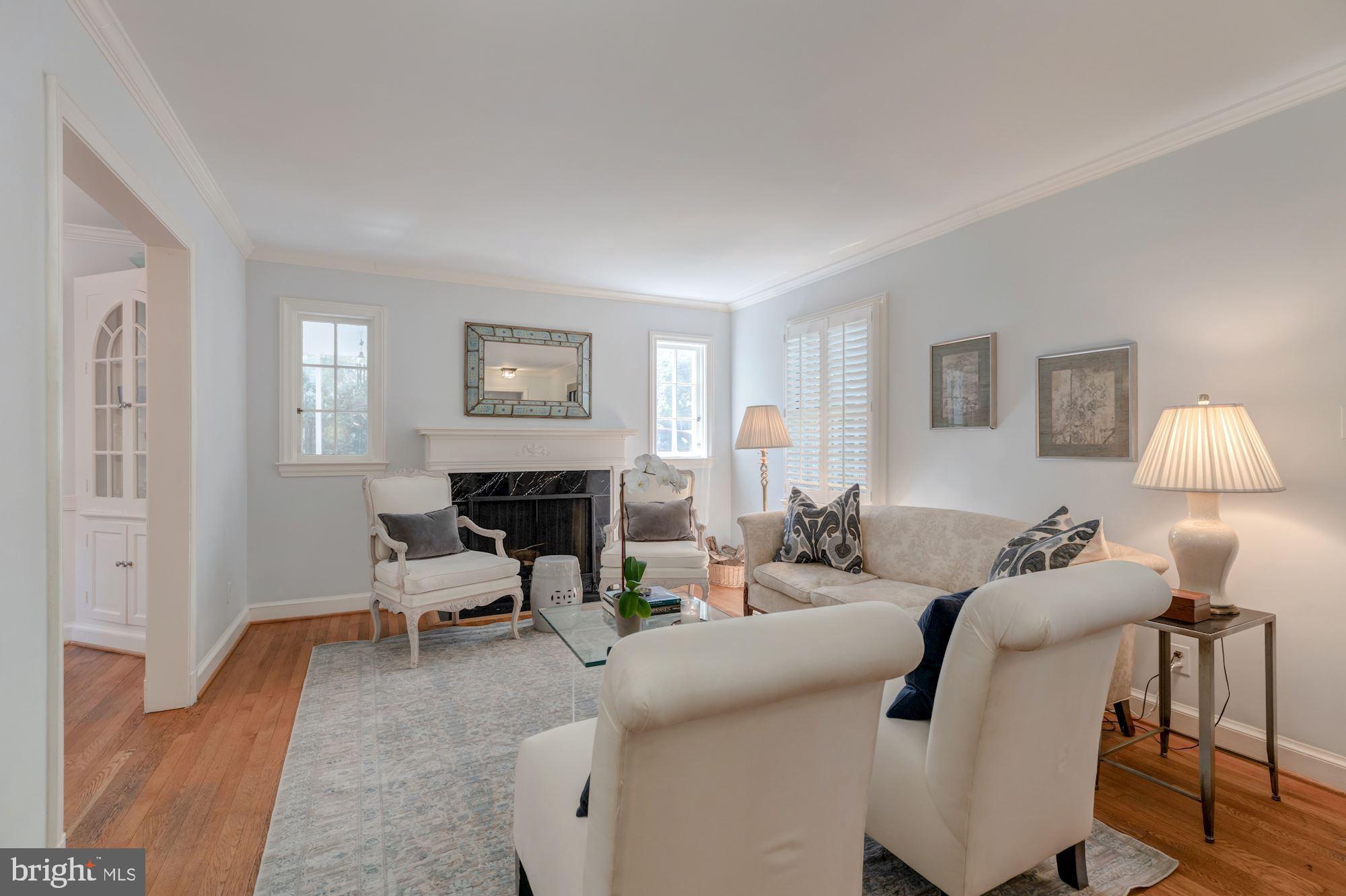 5905 Cobalt Road Bethesda, MD 20816 - Photo 4 of 26 Main Level - Living Room w/ Fireplace