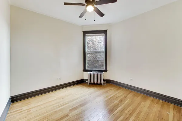an empty room with a window