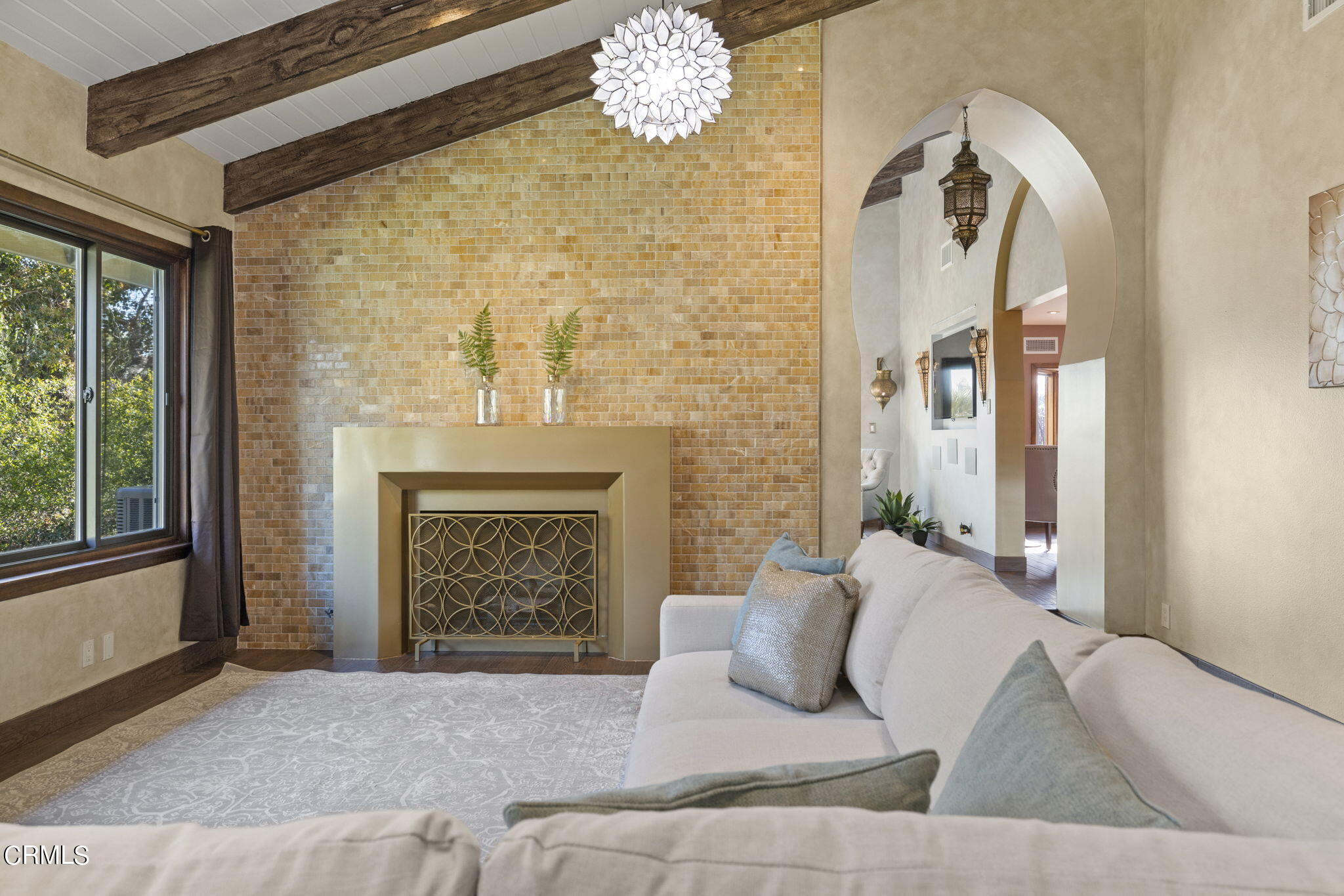 5577 La Cumbre Road Somis, CA 93066 - Photo 18 of 64 Elegant lighting and fireplace.