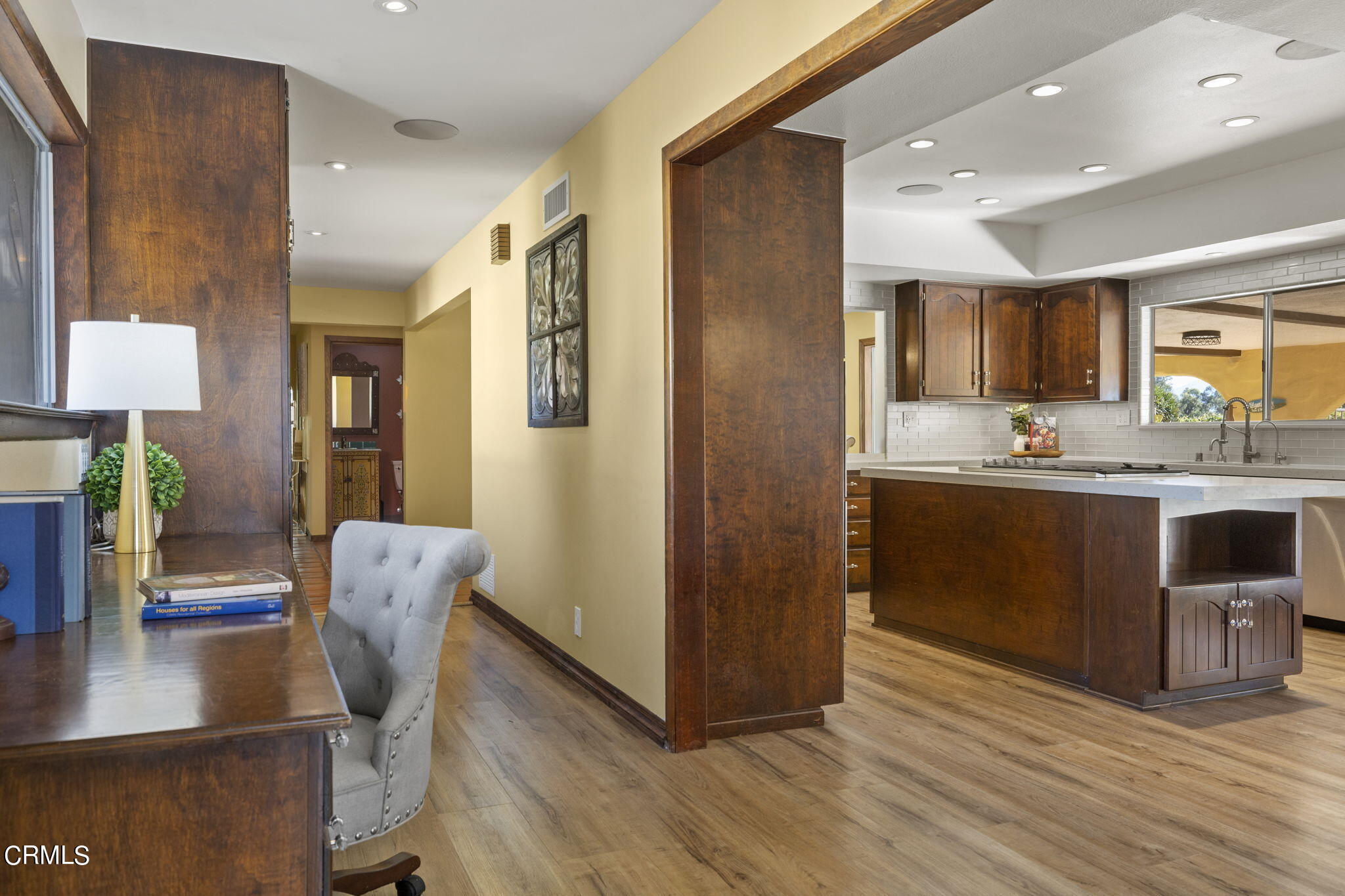 Open living space. Kitchen entry