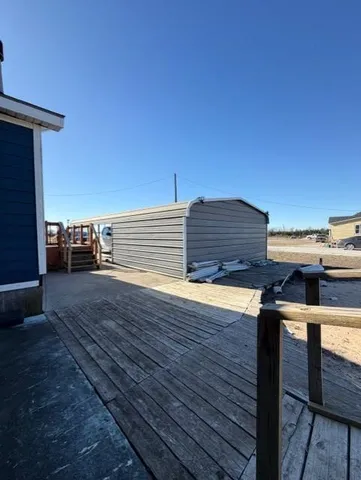 a view of a garage with furniture