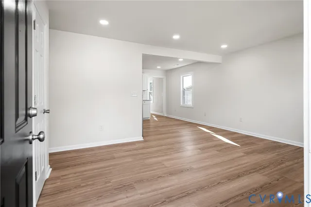 wooden floor in an empty room with wooden floor