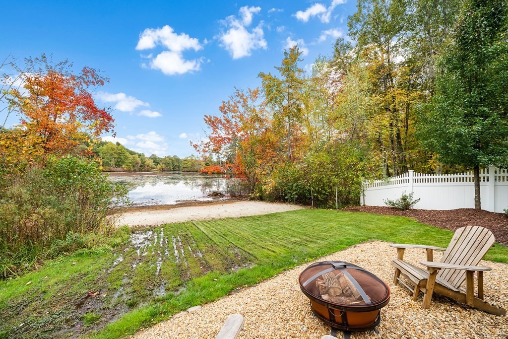 9 Tucker Lane Sutton, MA 01590 - Photo 3 of 33 a view of a backyard with plants and lake