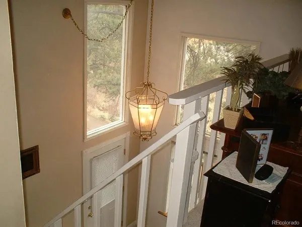 a view of elevator with hallway