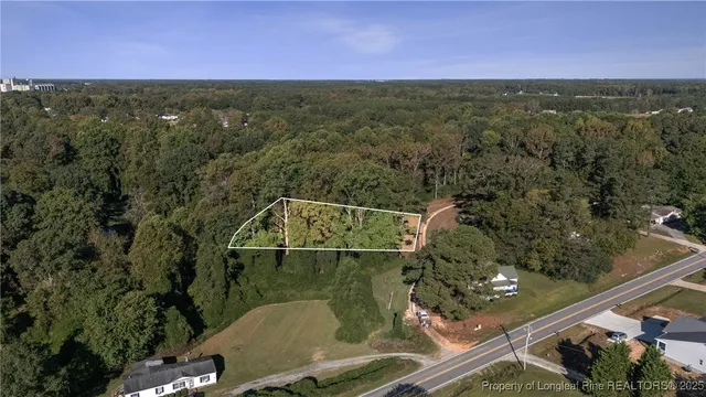 a view of a house with a lush green forest