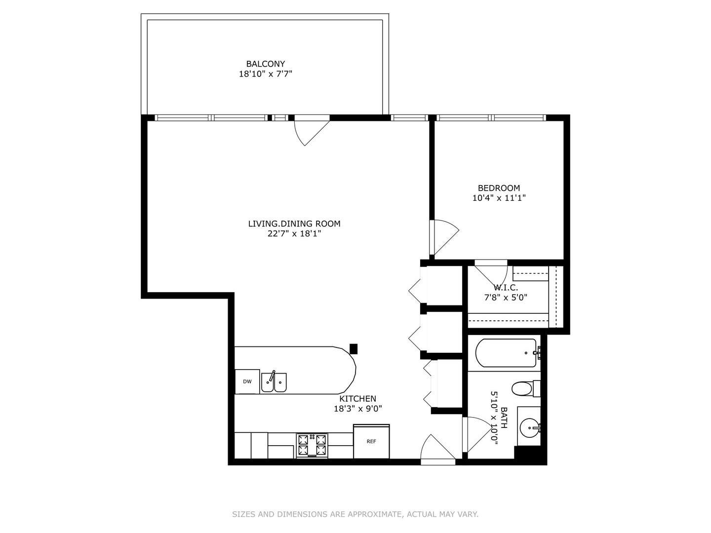 1040 West Adams Street, Unit 473 Chicago, IL 60607 - Photo 19 of 19 a picture of a floor plan