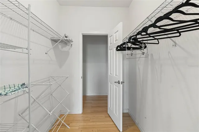 a view of a walk in closet
