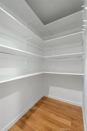 a view of a room with empty racks