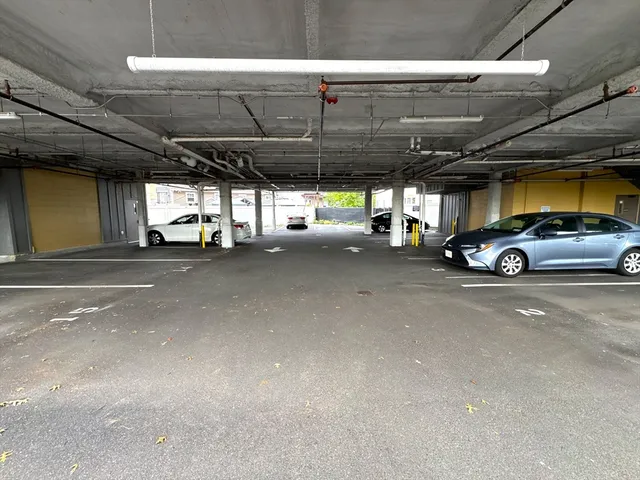 a view of a car garage