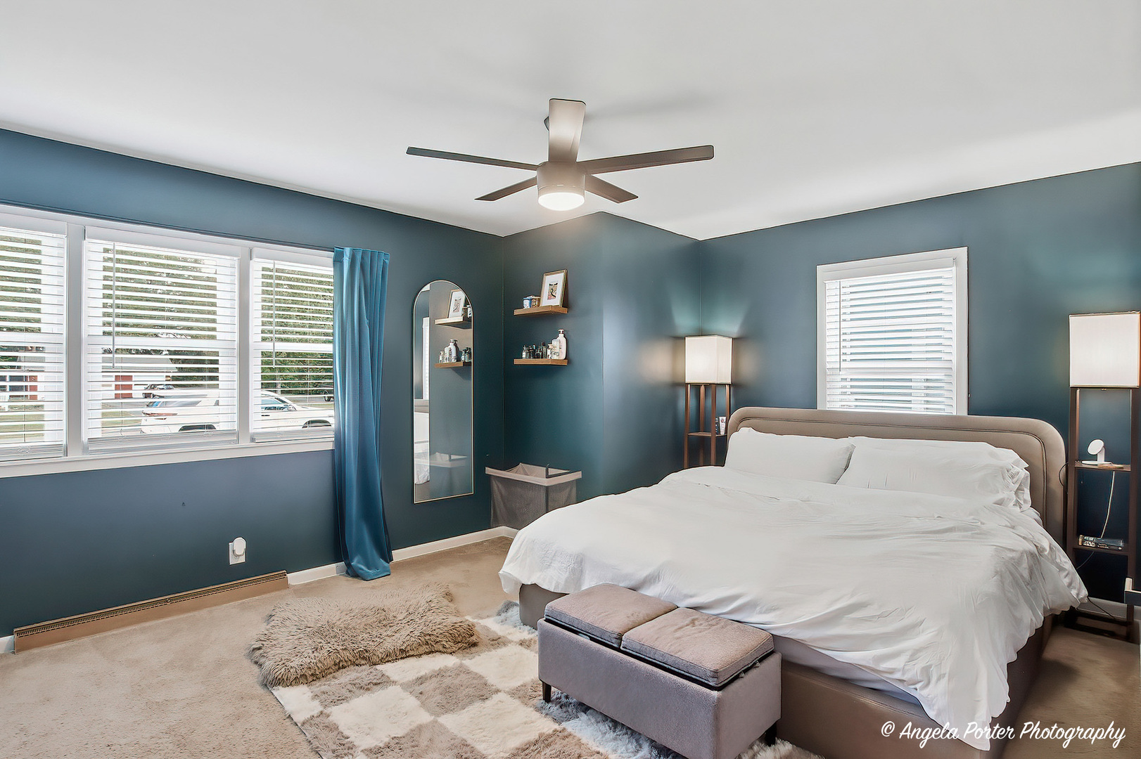 353 Marengo Road Harvard, IL 60033 - Photo 15 of 23 a bedroom with a large bed and a chandelier fan