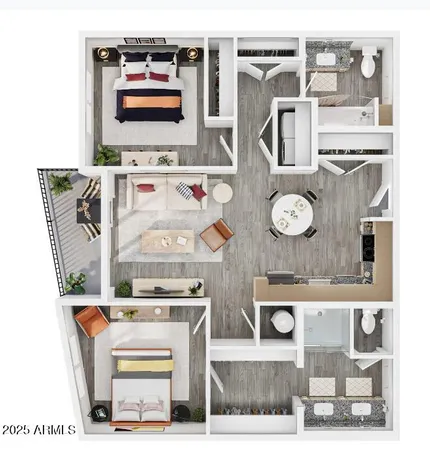 view of living room with furniture and flat screen tv