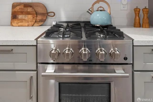 a close view of a stove