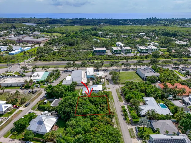 an aerial view of multiple house