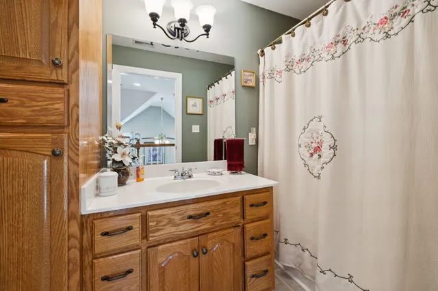 an aerial view of a house with a lake view