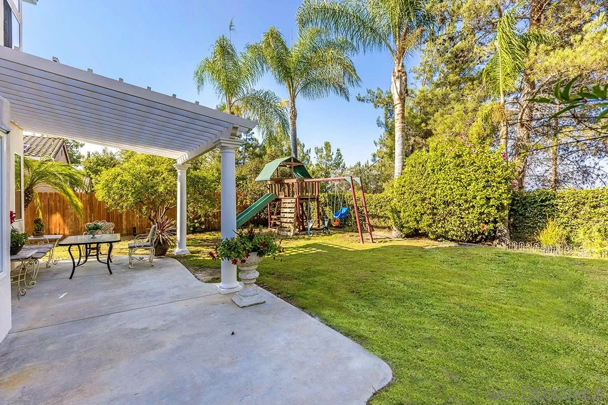 1690 West 11th Avenue Escondido, CA 92029 - Photo 12 of 25 a view of a patio with a table and chairs under an umbrella