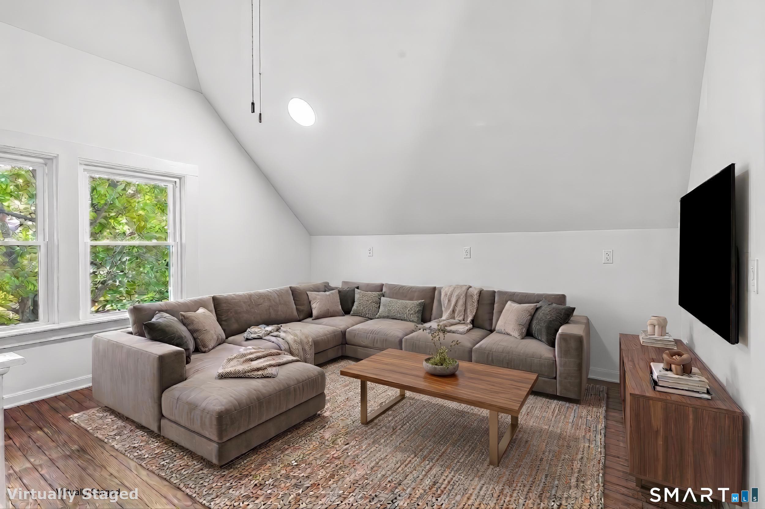 3193 Main Street Bridgeport, CT 06606 - Photo 28 of 39 3rd Floor Family Room with Vaulted Ceiling