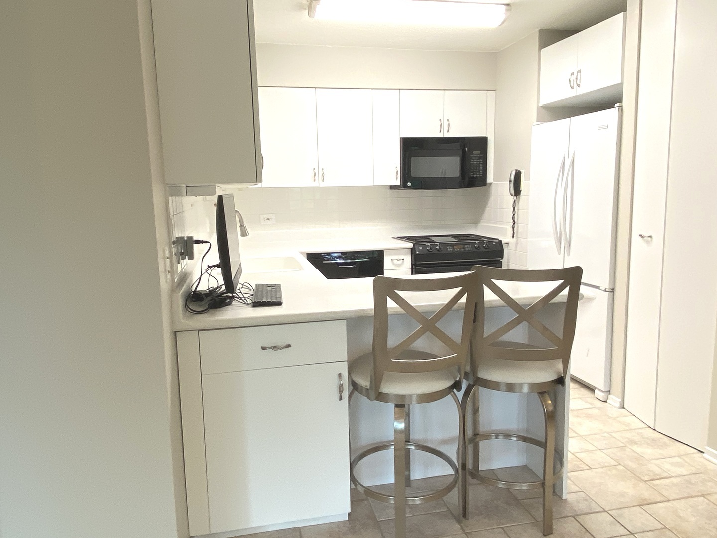 2555 Gross Point Road, Unit 203 Evanston, IL 60201 - Photo 9 of 24 a kitchen with a sink cabinets and window