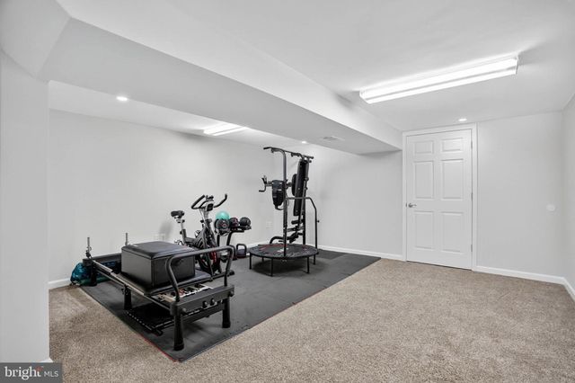 a room with gym equipment