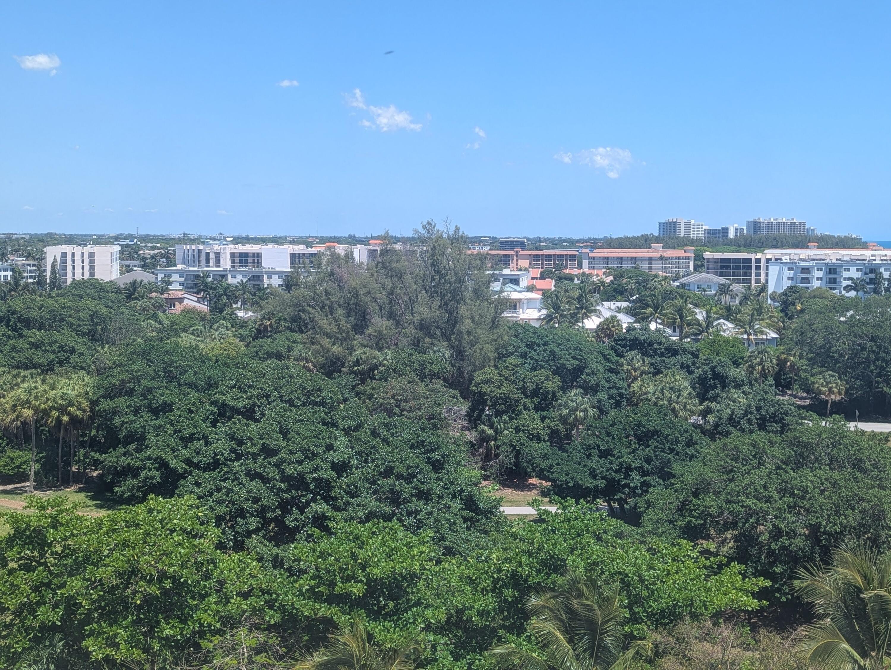 2121 North Ocean Boulevard, Unit 1006E Boca Raton, FL 33431 - Photo 27 of 64 a view of a city with lush green forest