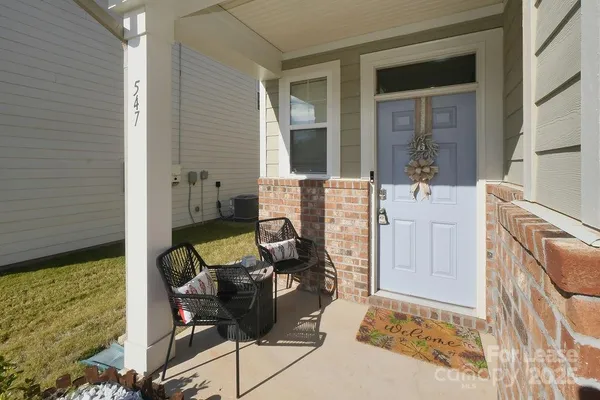 a view of an outdoor space with seating area