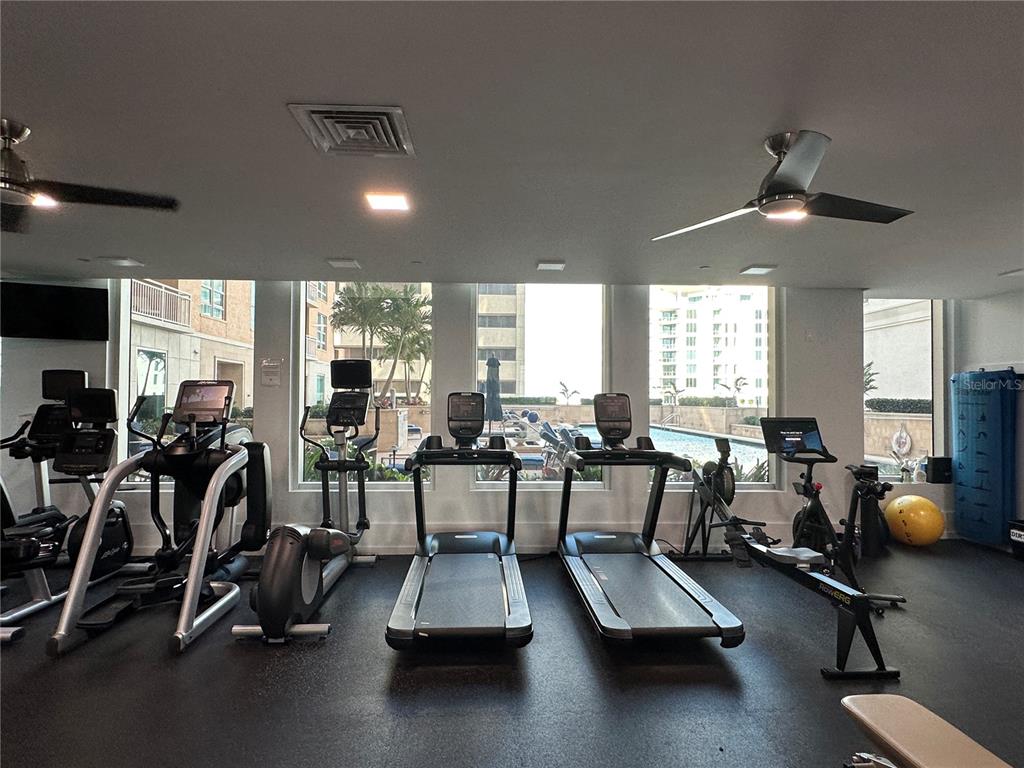 1350 Main Street, Unit 1401 Sarasota, FL 34236 - Photo 53 of 69 a view of a room with gym equipment