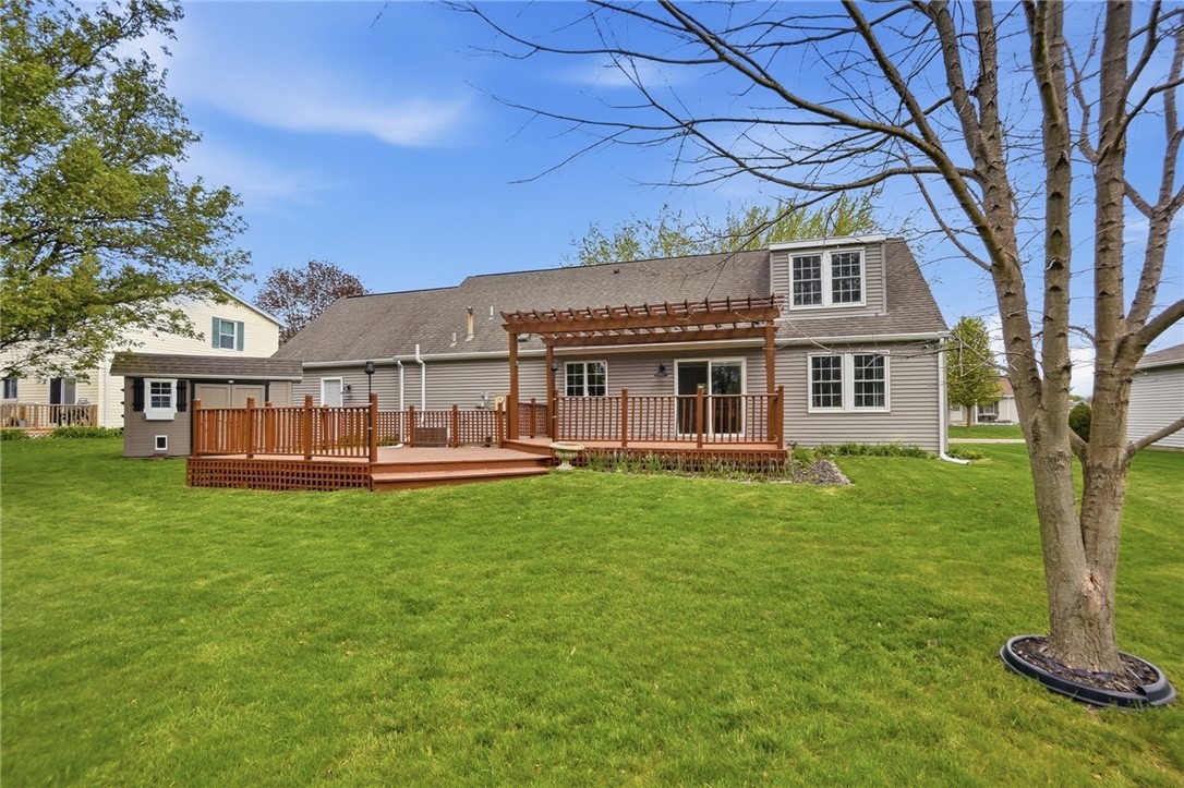 135 Concord Farm Road Englewood, OH 45322 - Photo 41 of 46 This spacious backyard features a multi-level deck, perfect for entertaining.