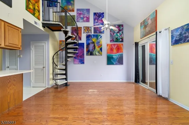 a view of front door with washer and dryer