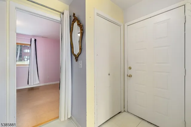 an empty room with a window