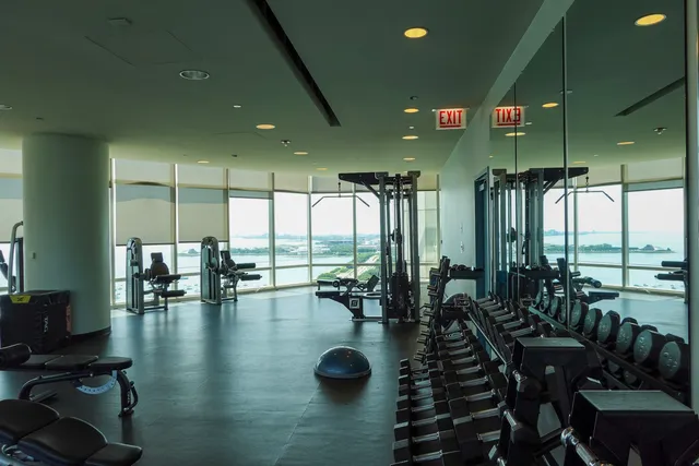 a kitchen with lots of counter top space