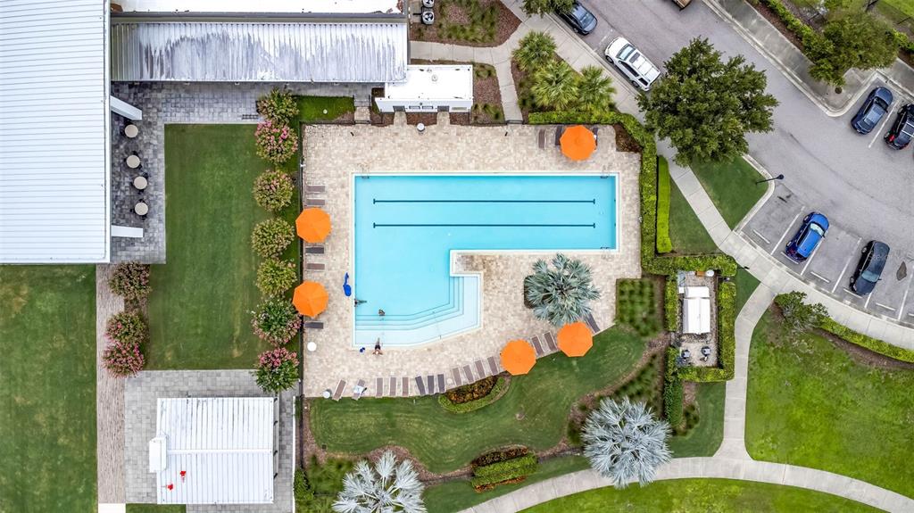 6394 Roadstead Court Apollo Beach, FL 33572 - Photo 45 of 49 an aerial view of a house with a yard basket ball court and outdoor seating