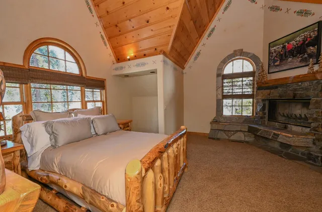 a view of backyard with seating space