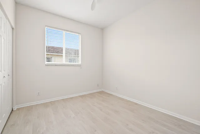 an empty room with a window