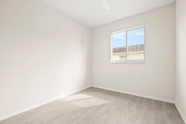 an empty room with a window