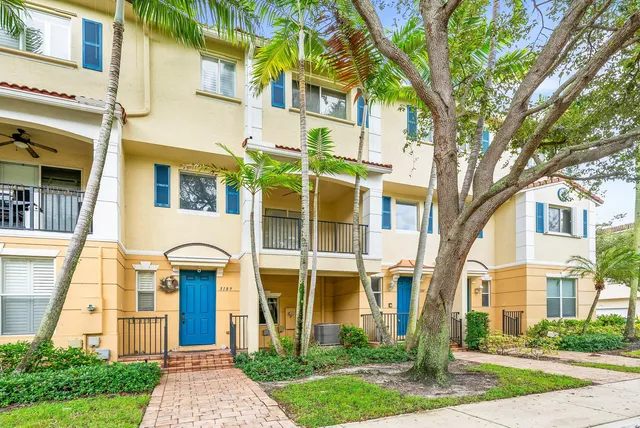 a front view of a building