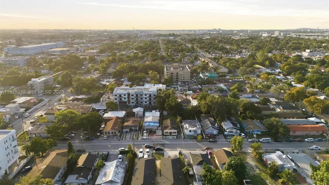 an aerial view of multiple house