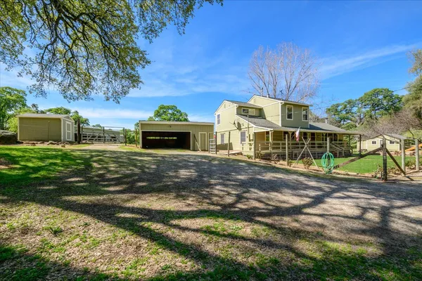 a view of a house with sitting area