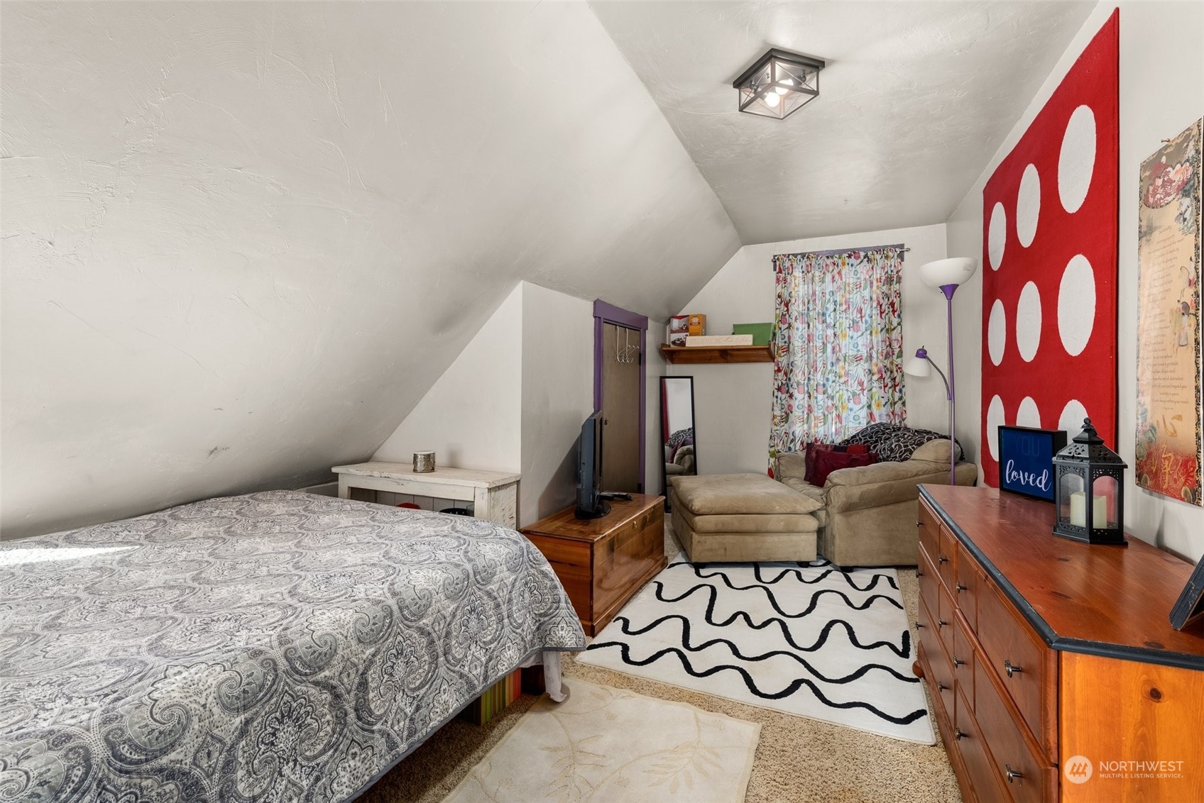 809 Long Road Centralia, WA 98531 - Photo 18 of 37 a bedroom with furniture and a fireplace