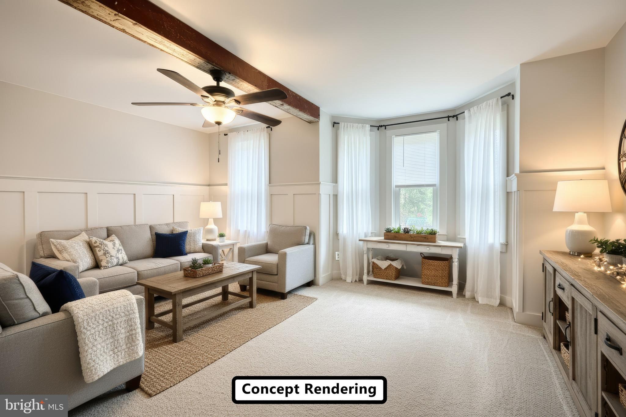 556 Bair Road Delta, PA 17314 - Photo 19 of 48 a living room with furniture and a chandelier