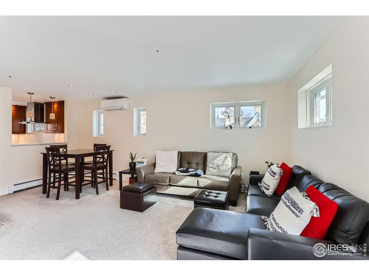 620 Pearl Street, Unit E Boulder, CO 80302 - Photo 5 of 37 a living room with furniture and wooden floor