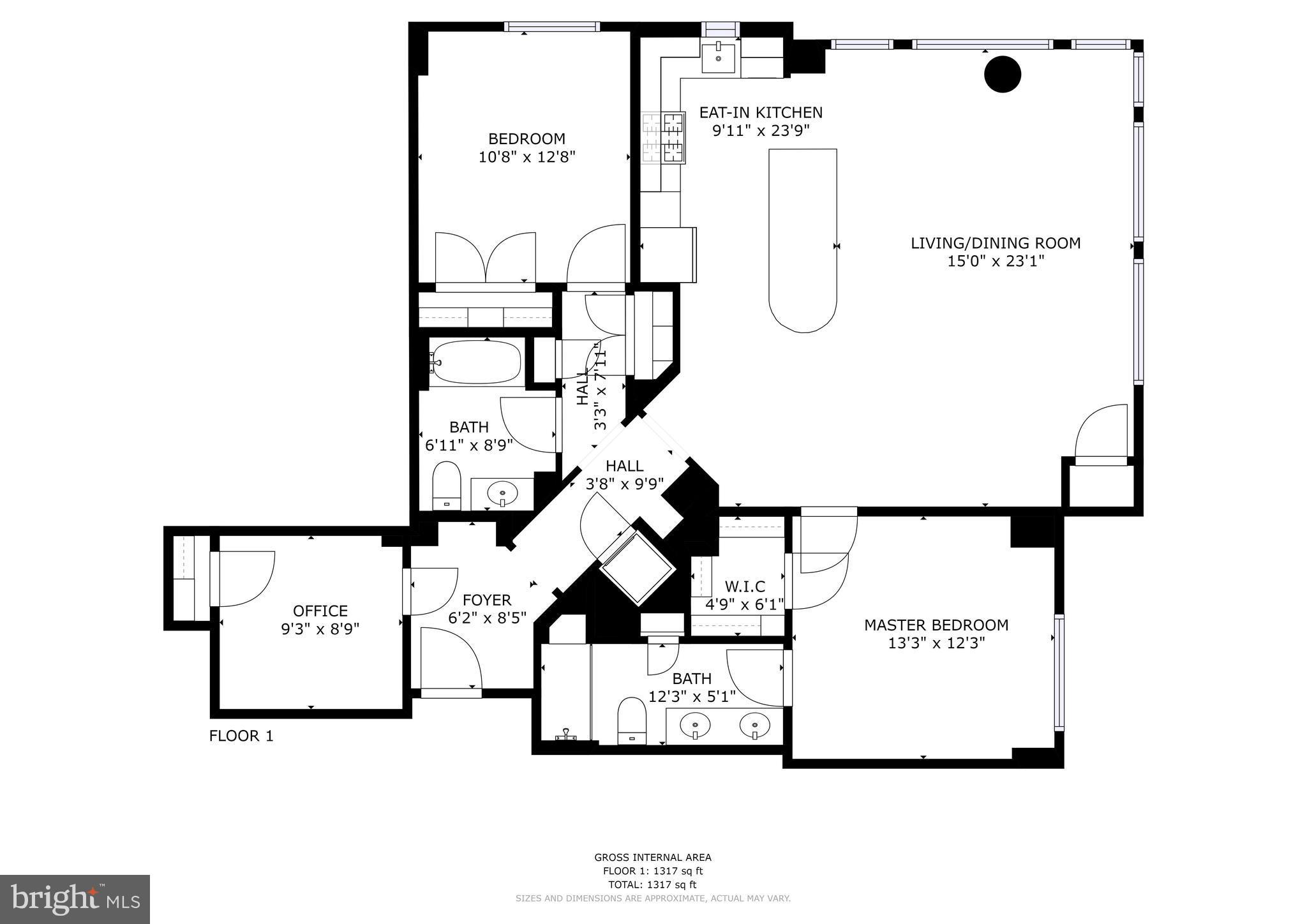 440 L Street Northwest, Unit 405 Washington, DC 20001 - Photo 29 of 29 Floorplan