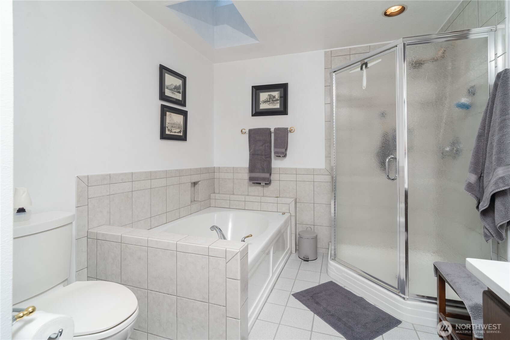 2102 Mark Street Northeast Olympia, WA 98516 - Photo 26 of 37 a bathroom with a sink a toilet and shower