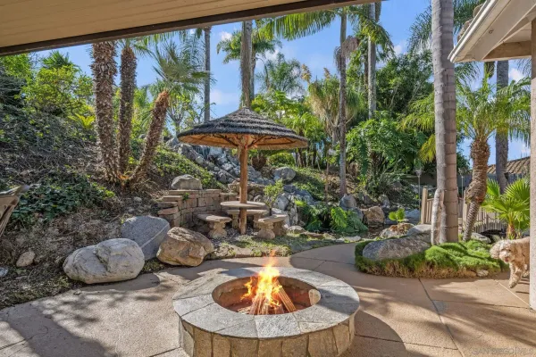 a view of dining room and furniture