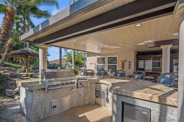 a room with a window and a table